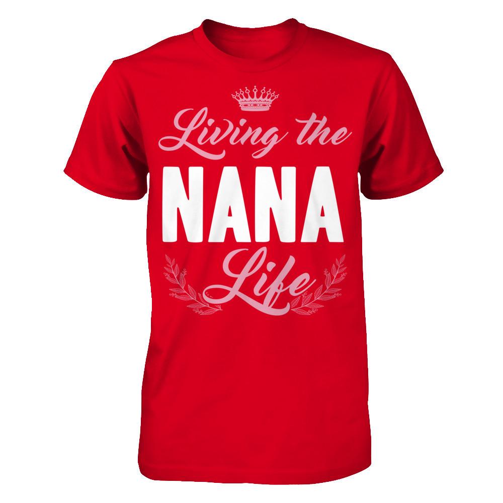 Living The Nana Life Next Level - Unisex Fitted Tee Red