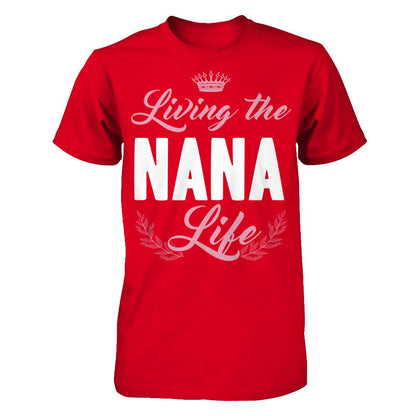 Living The Nana Life Next Level - Unisex Fitted Tee Red