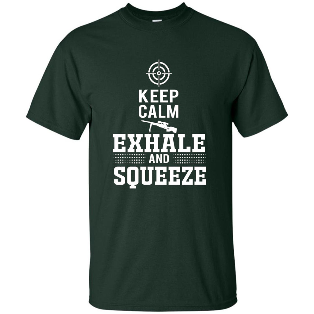 Keep Calm - Exhale and Squeeze T-shirt Forest Green