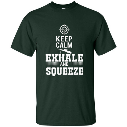 Keep Calm - Exhale and Squeeze T-shirt Forest Green