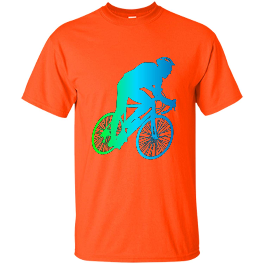 Bike Rider T-shirt Colorful Bicycle Biking Lover T-shirt Orange