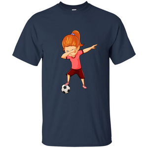 Soccer T-shirt For Girls Funny Dabbing Dab Dance Soccer Ball