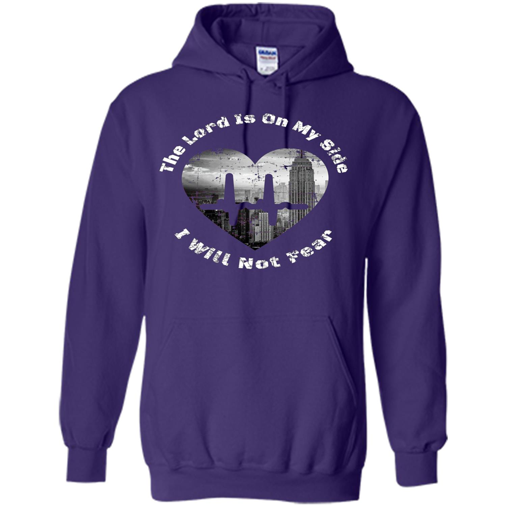 Faith Inspired T-shirt The Lord Is On My Side I Will Not Fear Purple