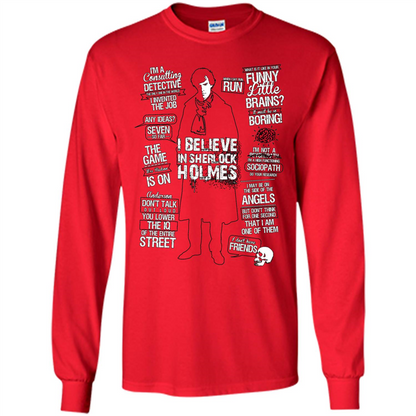 Detective Quotes To A Great Mind Nothing Is Little T-shirt Red