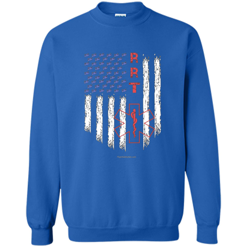 RRT - Respiratory Therapist American Flag T-shirt Royal