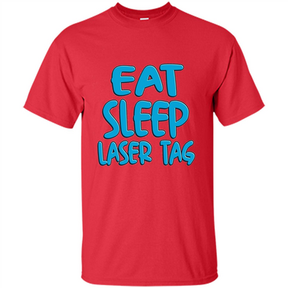 Eat Sleep Laser Tag T-shirt Red