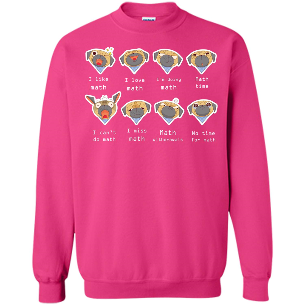 I Love Math T-shirt Dog Emotion Heliconia