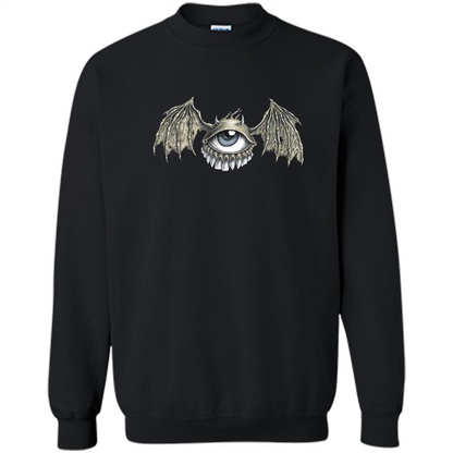 Eyebat T-shirt Scary Halloween Tshirt Black