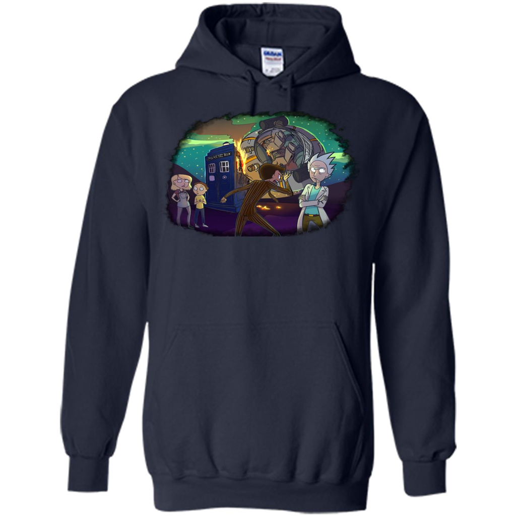 Doctorwho Vs Rick And Morty T-shirt Navy