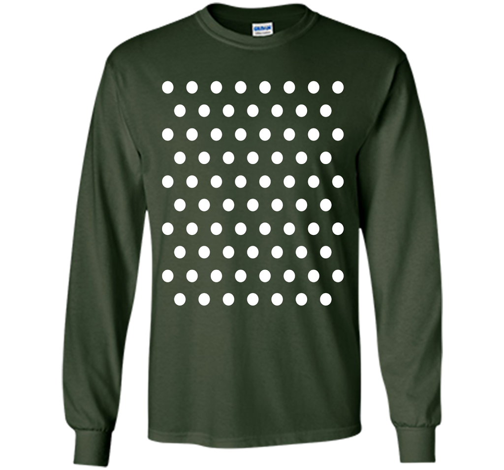 Black and white polka dot tee t shirt shirt Forest Green