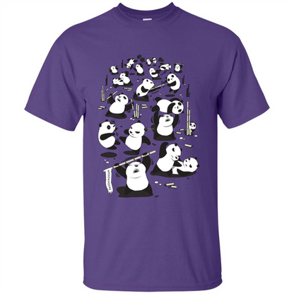 Cute Panda T-shirt Purple