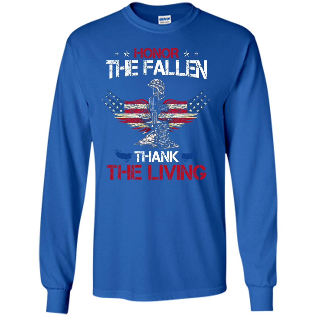Military T-shirt Honor The Fallen Thank The Living Royal