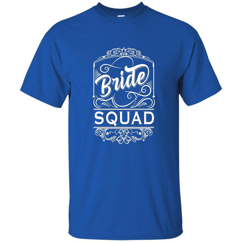 Bride Squad T-shirt Womens Bachelorette Party Bridesmaids Royal