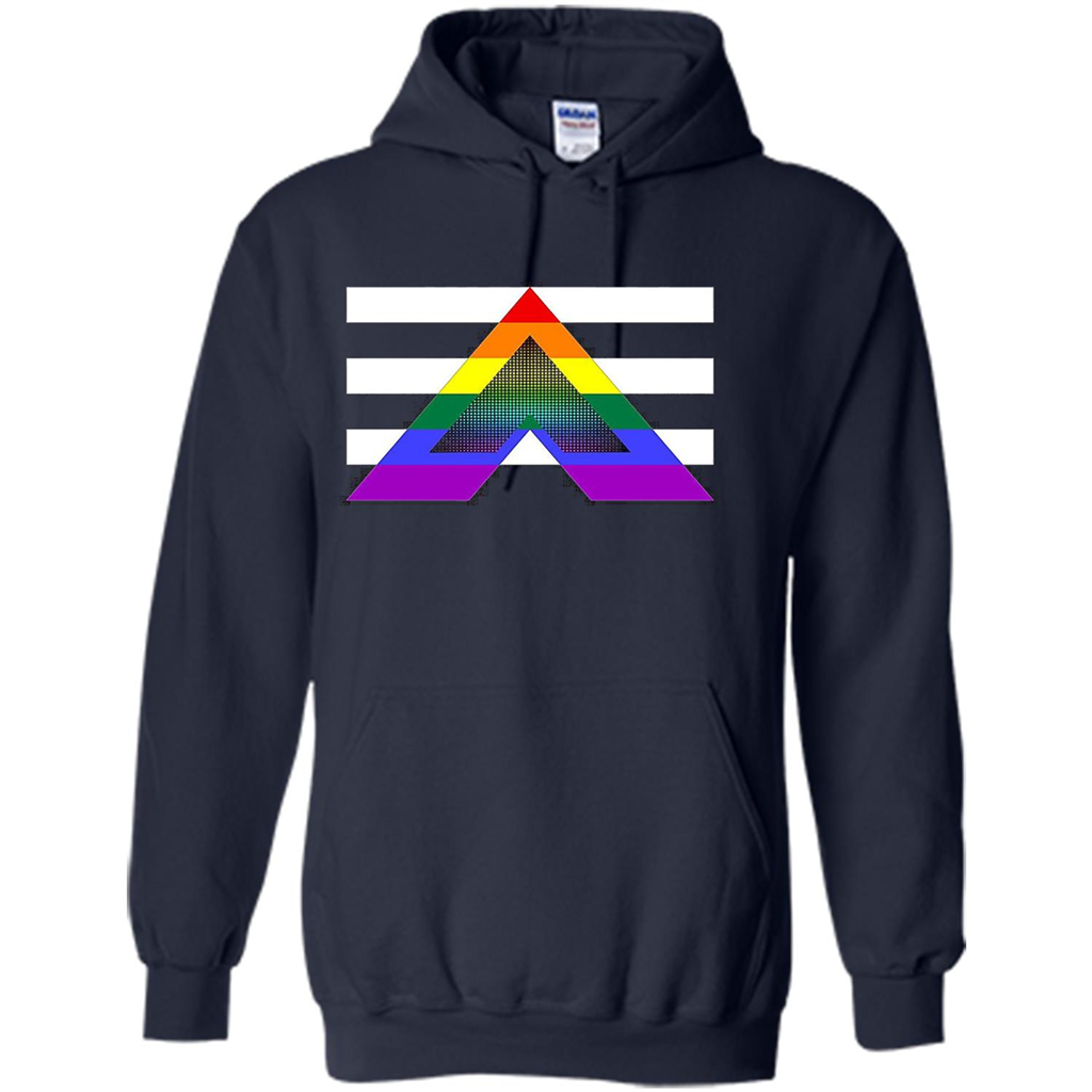 LGBT Pride Straight Ally Pride Flag T-Shirt Navy