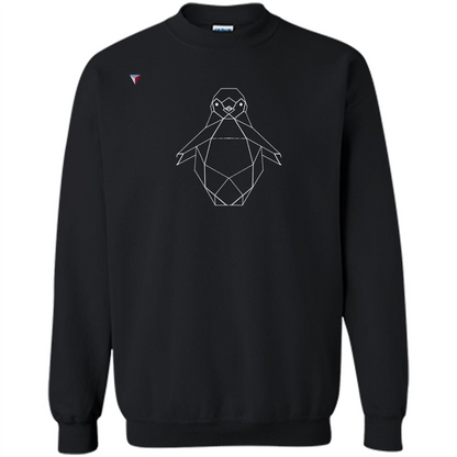 Cute Polygon Penguin T-Shirt Black