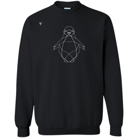 Cute Polygon Penguin T-Shirt Black