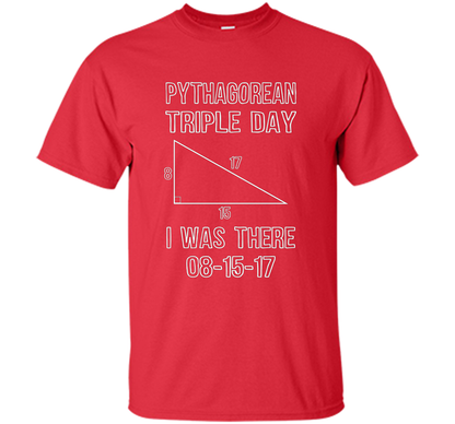 Pythagorean Triple Day 2017 8-15-17 Geeky T-shirt Red