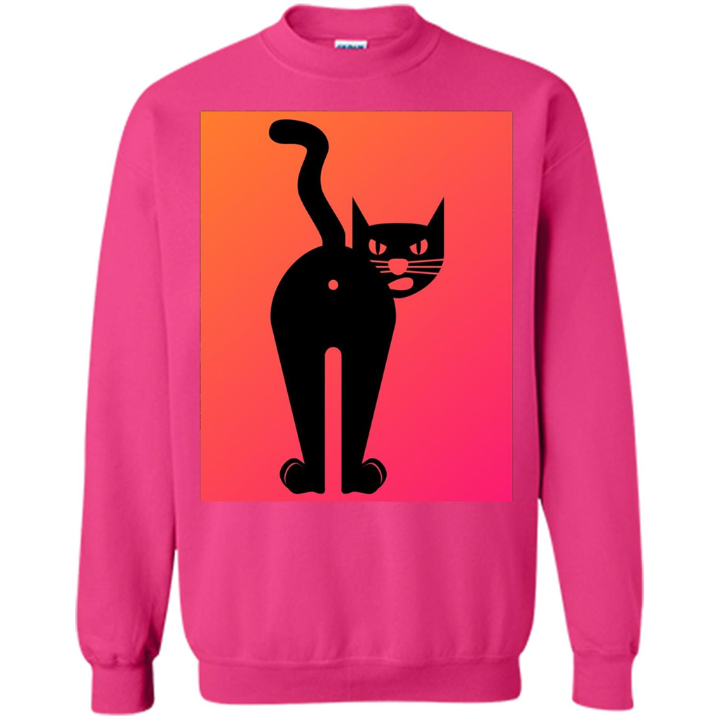 Cat Butt T-shirt Funny Cat Attitude T-shirt Heliconia