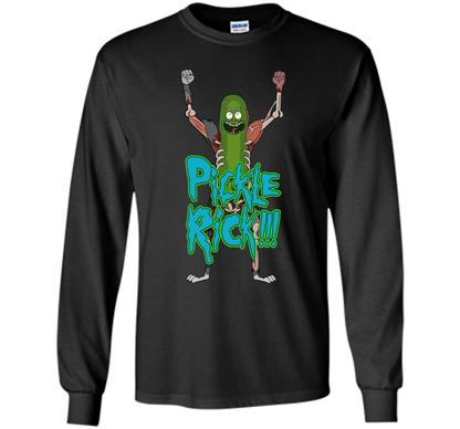 Pickle Funny Rick T-shirt cool shirt Black