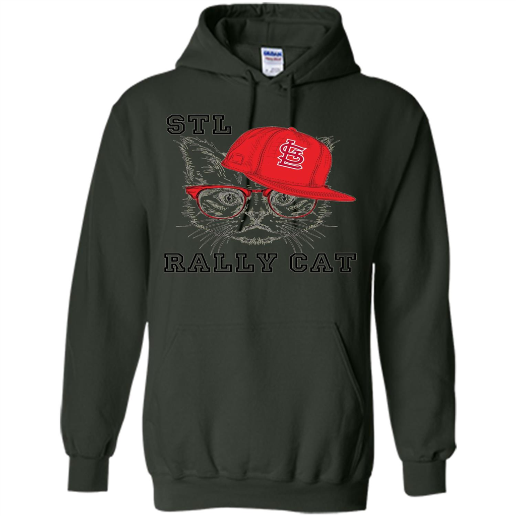 STL Rally Cat T-Shirt Saint Louis Rally Cat T-shirt Forest Green