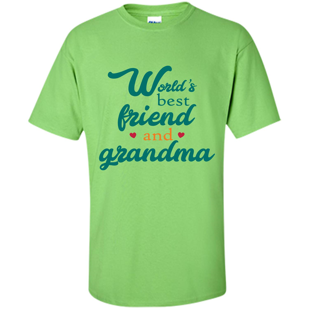 Grandma T-shirt World‰۪s Best Friend And Grandma Lime