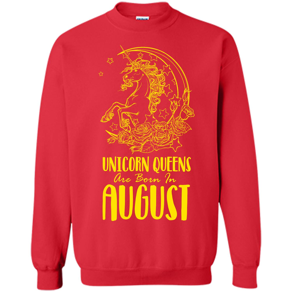 Augus Unicorn T-shirt Unicorn Queens Are Born In August Red