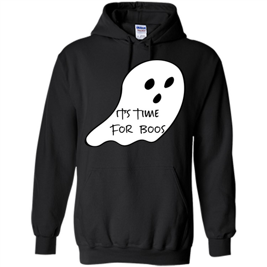 It's Time For Boos Funny Halloween T-shirt Black