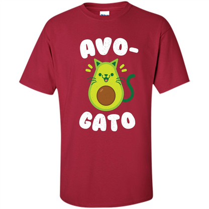 Avogato - Avocado Cat - Funny Avocado T-shirt Cardinal