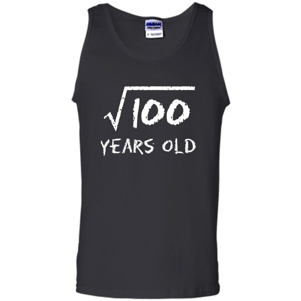 Square Root Of 100 T-shirt 10th Birthday 10 Years Old T-Shirt Black