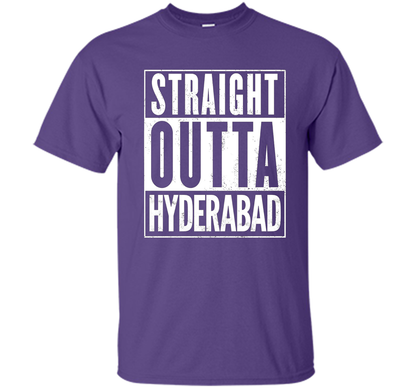 Straight Outta HYDERABAD T-Shirt cool shirt Purple
