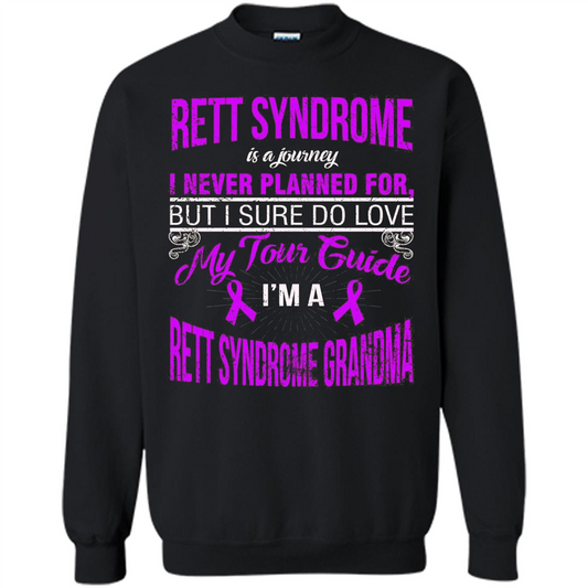 I Love My Tour Guide I'm A Rett Syndrome Grandma T-shirt Black
