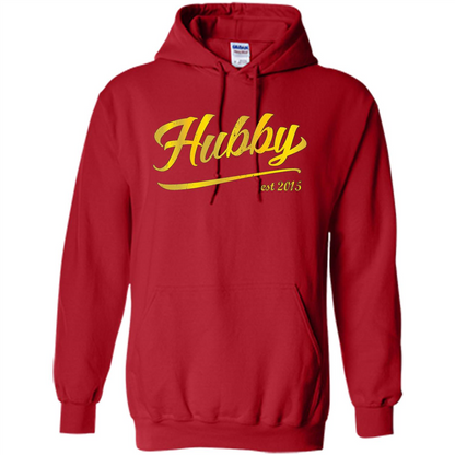 Hubby Wifey Est 2015 T-shirt Red