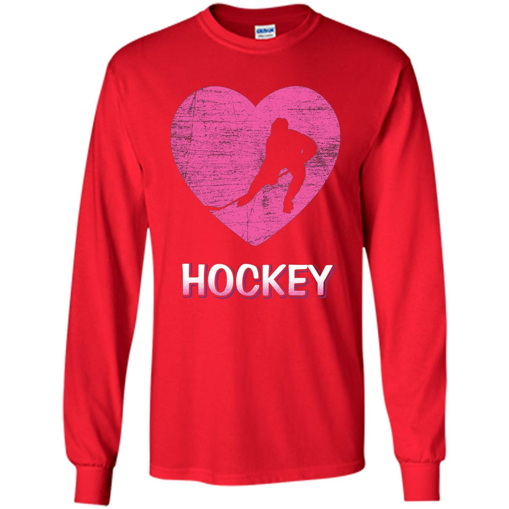 I Love Hockey T-shirt Red