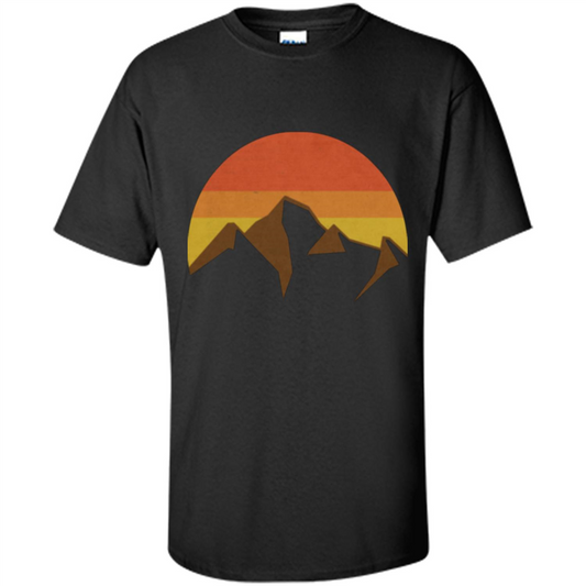 Mountain And Fall Sun T-shirt Black