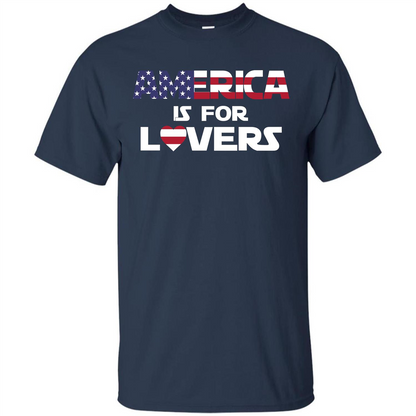 America Is For Lovers T-shirt Navy