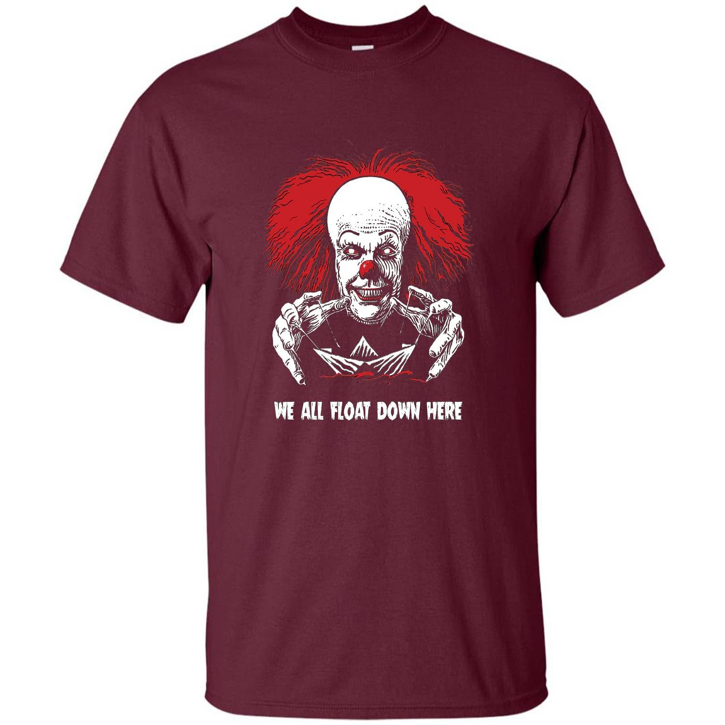 Red Balloon We All Float Down Here T-shirt Horror Halloween T-shirt Maroon