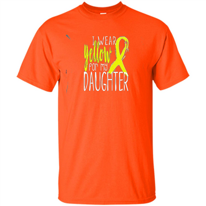 I Wear Yellow Ribbon For My Daughter T-shirt Orange