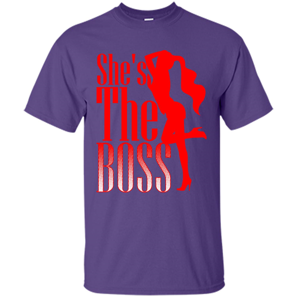 She's The Boss T-shirt Purple