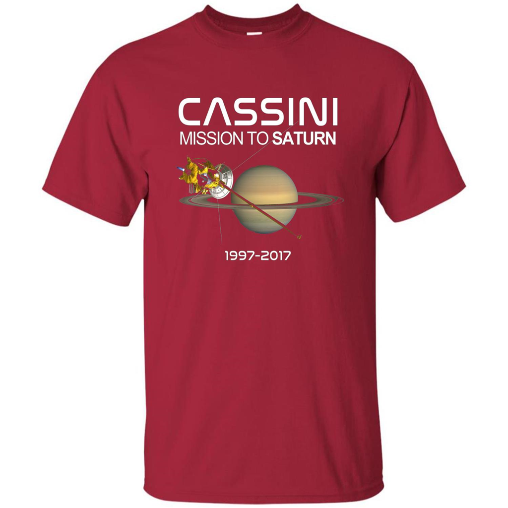 Cassini Mission to Saturn Space T-Shirt Cardinal