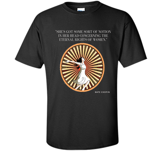 Kate Chopin Eternal Rights of Women Literary T-Shirt shirt Black
