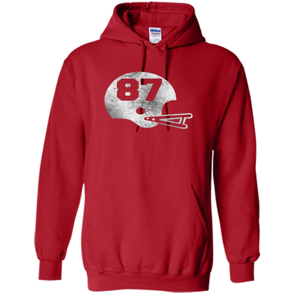 Football Number 87 T-Shirt Player Number Red