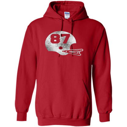 Football Number 87 T-Shirt Player Number Red