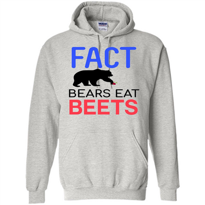 FACT Bears Eat Beets T-shirt Funny Men Women Novelty Gift Ash