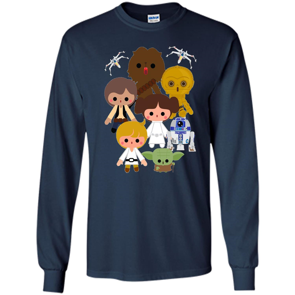 Movies T-shirt Cute Kawaii Style Heroes Premium Graphic T-Shirt Navy