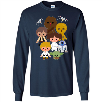 Movies T-shirt Cute Kawaii Style Heroes Premium Graphic T-Shirt Navy