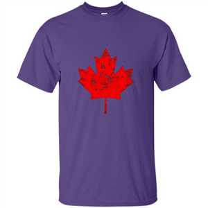 Canada Day T-Shirt. Canada Maple Flag Distressed T-shirt