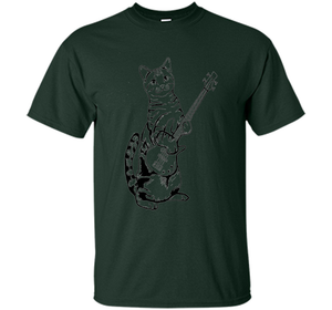 Bassist T-shirt Cat Playing Bass T-shirt