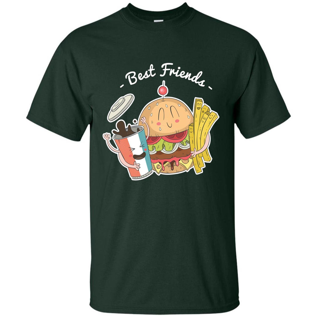 Burger Lover T-shirt Best Friends Delicious Forest Green