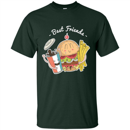 Burger Lover T-shirt Best Friends Delicious Forest Green