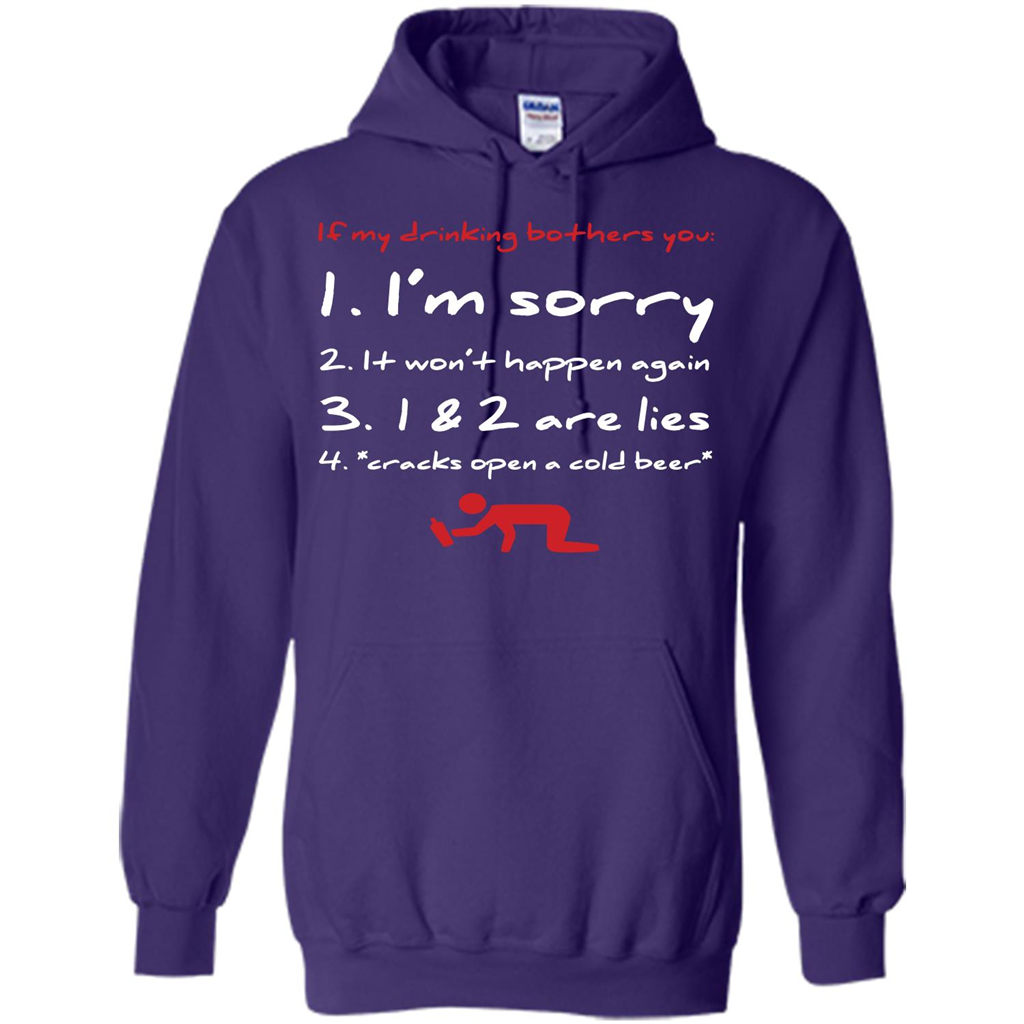 Beer T-shirt If My Drinking Bothers You T-shirt Purple
